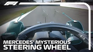 Mercedes Mysterious Steering Wheel Explained  Formula 1 Testing [upl. by Ymeraj946]