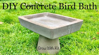 Making a Concrete Bird Bath  DIY Concrete Bird Bath [upl. by Aysahc]