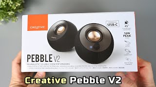 Creative Pebble V2 Review  Desktop Speakers with USBC [upl. by Margarida51]