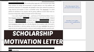 How to write a scholarship motivation letter [upl. by Brechtel442]