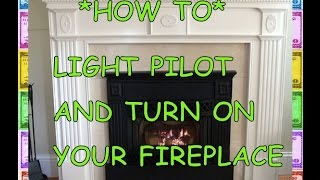 PILOT LIGHT HOW TO light a fireplace natural gas propane [upl. by Ronym]