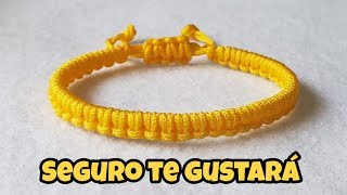 ESTA PULSERA DE HILO ES UN ESTILO MUY FÁCIL Y RÁPIDO DE HACER  TUTORIAL PASO A PASO DIY [upl. by Riannon111]