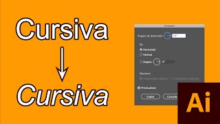 Cómo hacer LETRA CURSIVA en Illustrator 2021 [upl. by Trudy]