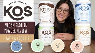 KOS PLANT PROTEIN POWDER REVIEW amp taste test [upl. by Anileva]