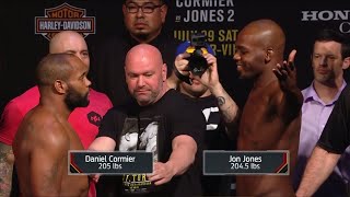 UFC 214 faceoffs One final Cormier and Jones stare down [upl. by Vidal997]