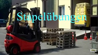 Ausbildung für Gabelstaplerfahrer  Stapelübungen [upl. by Nahamas]