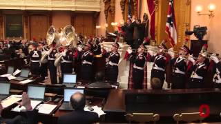 The Ohio State University Marching Band at the Ohio Statehouse [upl. by Morven]