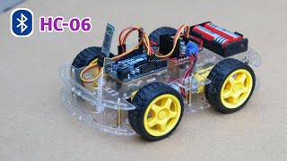 How To Make Arduino Bluetooth Controlled Car  At Home [upl. by Llenrev673]