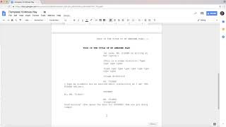 Playwriting 101 Formatting [upl. by Ellerred]