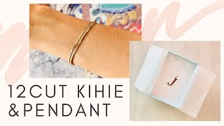 12cut Japan Yellow Gold Kihei Chain Bracelet and Pendant Unboxing [upl. by Cowan312]