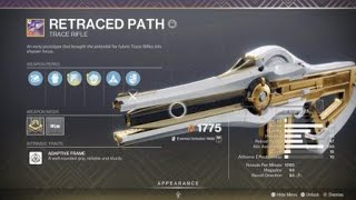 Destiny 2 Crafting Personal God Roll Retraced Path [upl. by Airla]