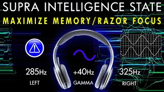 The Supra Intelligence State  Maximize Your Memory  Razor Sharp Focus  Ultra GAMMA Binaural Beat [upl. by Halian]