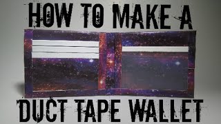 How to Make a Duct Tape Wallet for Beginners BiFold EASY [upl. by Irat]