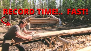 How To Peel Logs FAST Debarking Secrets for LOG CABIN [upl. by Teagan]