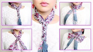 HOW TO Tie A Neck Scarf IN 5 MINUTES [upl. by Kowalski74]