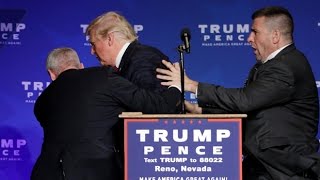 Donald Trump rushed off stage during rally in Nevada [upl. by Rede947]