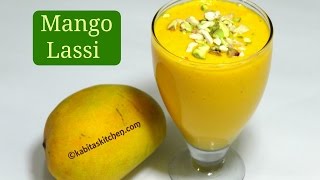 Mango Lassi recipe  Mango Yogurt Smoothie  Summer Drink  Sweet Lassi  kabitaskitchen [upl. by Ahsinet185]