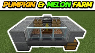 EASIEST Automatic Pumpkin Farm and Melon Farm in Minecraft 120 Bedrock amp Java Shorts [upl. by Trudnak46]