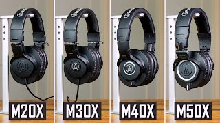 Which Studio Headphones Should You Buy  Audio Technica ATHM20X M30X M40X amp M50X Review [upl. by Ennahs]