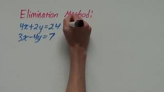 Elimination Method  Simultaneous Equations [upl. by Adnorehs]