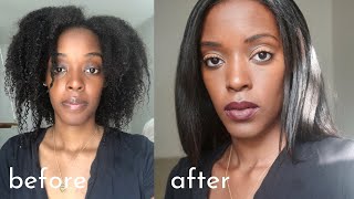 Straightening My Natural Hair with the Tymo Hair Comb [upl. by Nave]