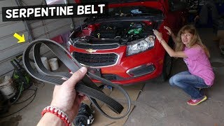 CHEVROLET CRUZE SERPENTINE BELT REMOVAL REPLACEMENT DIAGRAM CHEVY SONIC BELT [upl. by Evangelina490]