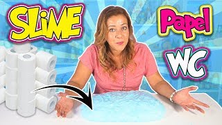 SLIME con PAPEL higiénico  TOILET PAPER SLIME  COMO SE HACE SLIME [upl. by Lina]