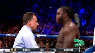 When talking shit goes wrong Deontay Wilder Vs Bermane Stiverne [upl. by Enert]