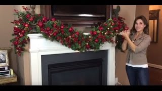 How To Create a Spectacular Christmas Garland for Your Mantel Full Length [upl. by Ennaxxor363]