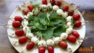 How to Make Caprese Appetizer  Appetizer Recipes  Allrecipescom [upl. by Maram]