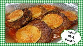 Amish Baked BBQ Burgers  Oven Baked Barbecue Hamburger Recipe [upl. by Winnifred]