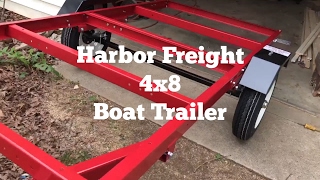 Harbor Freight 4 x 8 Trailer  Boat Trailer [upl. by Eekcaj]