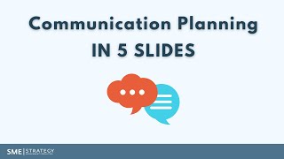 Communication Planning in 5 Slides  How to Create a Communication Plan [upl. by Hulbig]