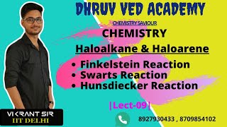 Haloalkane and Haloarene lect09  Finkelstein  Swarts  Hunsdiecker Reaction [upl. by Ellerahs983]