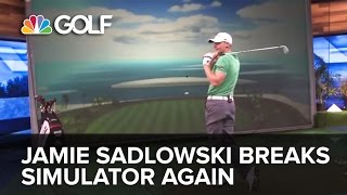 Jamie Sadlowski Breaks Golf Channel Simulator Again  Golf Channel [upl. by Nirroc]