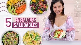 5 Ensaladas Saludables Fáciles y Económicas🥗 Yovana [upl. by Call]