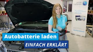 Autobatterie laden  Ladegerät anschließen  Tutorial [upl. by Akeihsat274]