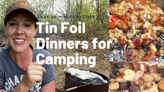 How to make TIN FOIL DINNERS for Camping aka Easy Hobo Meals How to assemble fold and cook [upl. by Imrots333]