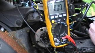 How to Test Stator Ignition CDi Piaggio 50cc Scooter [upl. by Htenywg]