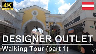 4K What are the stores in Designer Outlet Parndorf part 1  Walking Tour [upl. by Ardnasal594]