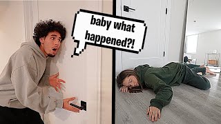 Passing Out With The Door Locked Prank On Boyfriend [upl. by Stacey]