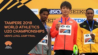 Mens Long Jump Final  World Athletics U20 Championships Tampere 2018 [upl. by Marjie]