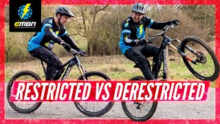 Derestricted Vs Restricted E Bike Comparison  Road Downhill Run amp Trail Loop [upl. by Lesh442]