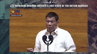 FULL SPEECH President Dutertes final State of the Nation Address  SONA 2021 [upl. by Gnivre]