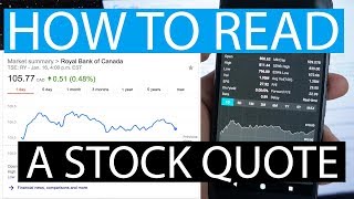 How To Read A Stock Quote [upl. by Glavin396]