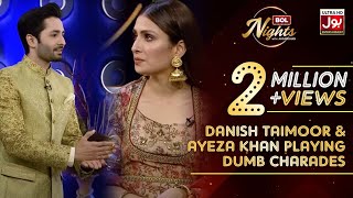 Danish Taimoor amp Ayeza Khan Playing Dumb Charades  Peekachu Segment  BOL Nights with Ahsan Khan [upl. by Tshombe863]