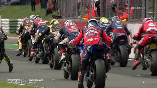 2022 Bennetts British Superbike Championship  RD7  Cadwell Park  Race 2 highlights [upl. by Nosredna]