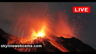 🔴 Recorded live footage from Volcano Stromboli  Sicily  Live Cameras from the world [upl. by Wat]