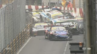 FIA GT World Cup 2017 Qualification Race Macau Grand Prix Start  Huge Pile Up [upl. by Og]