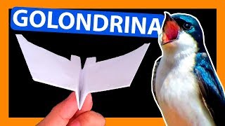 Como hacer un AVION DE PAPEL GOLONDRINA fácil y que vuele mucho [upl. by Memory]